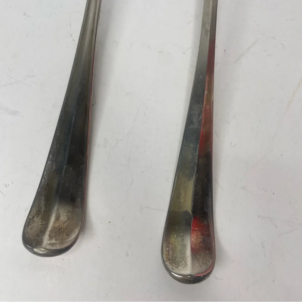 1991 International Silver Company Spoon Fork Serving Set Silver Plate 12.75”